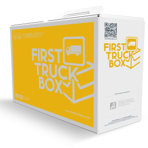 Bild zeigt die FIRST TRUCK BOX, eine gelbe Box