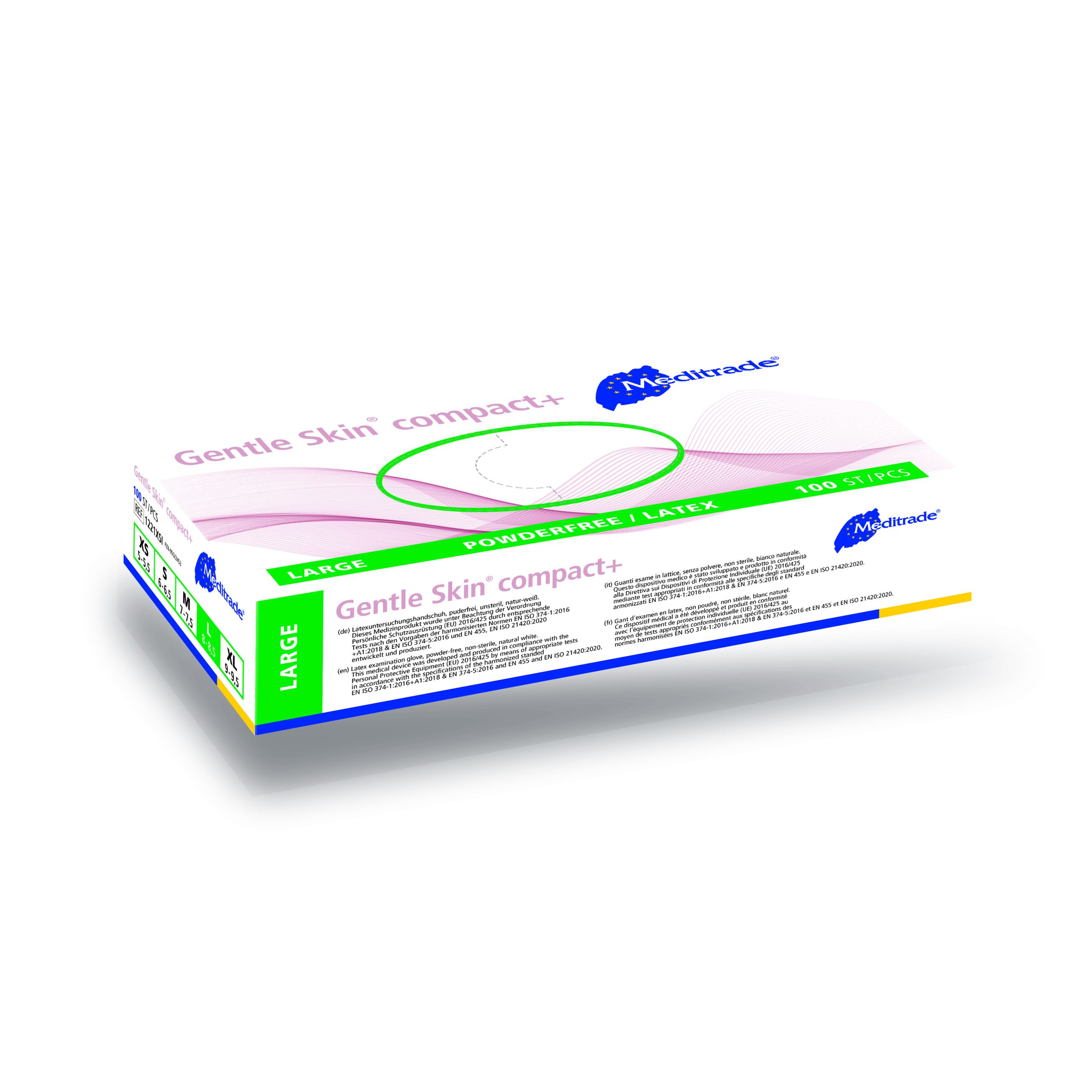 Guanti Esame In Lattice Gentle Skin Grip – Taglia L, Senza Cipria, Confezione Da 100 Pezzi